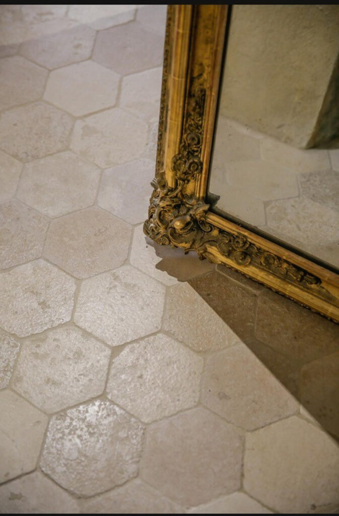 heaxgonl french limestone flooring 