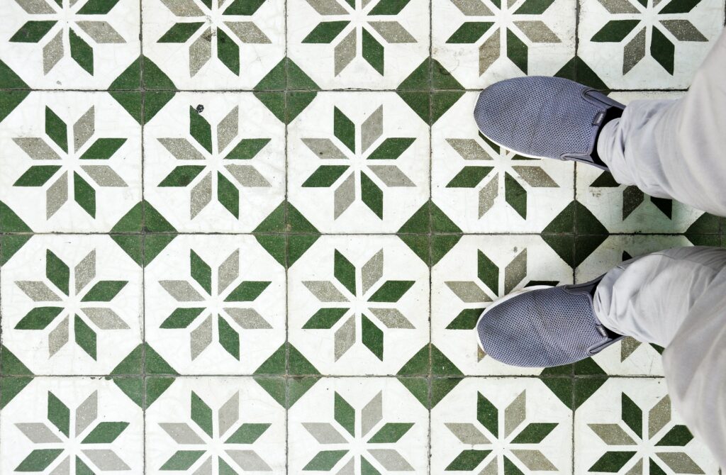unconventional floor tile materials