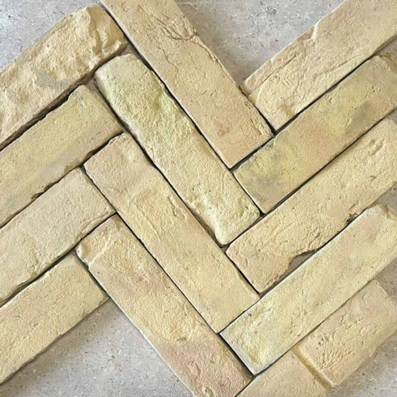 Straw Brick Herringbone Tiles