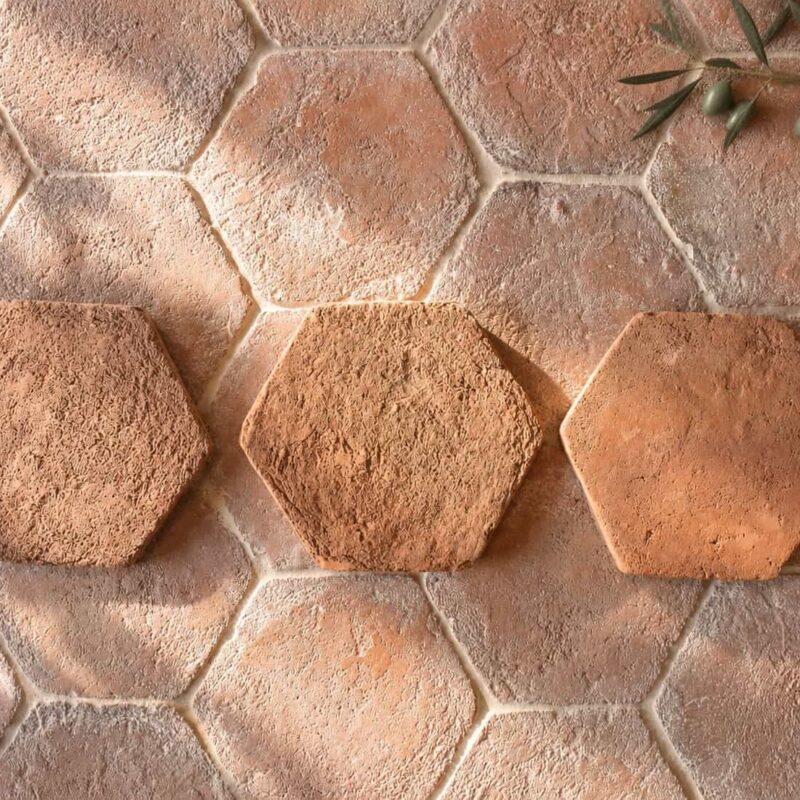 NK7 – Hexagon Terracotta Brick Tiles