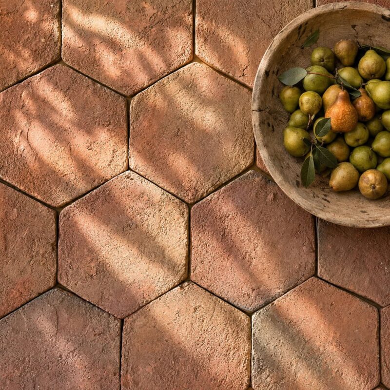 NK7 – Hexagon Terracotta Brick Tiles